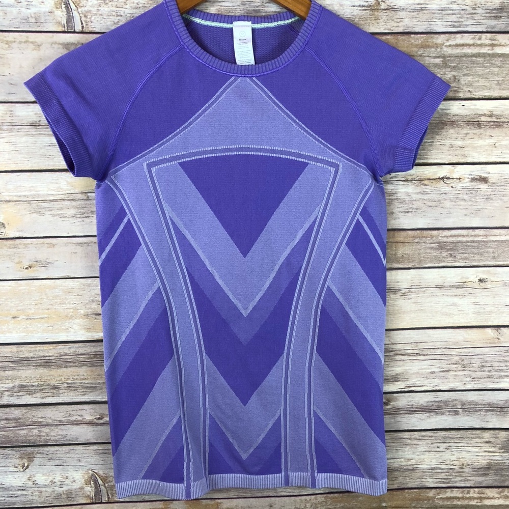Ivivva Fly Tech Short Sleeve Purple Large Logo